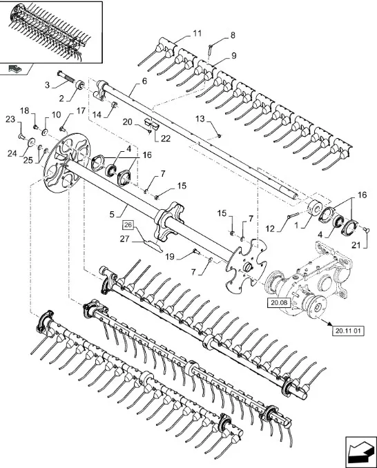 87721139 - балка мотовила